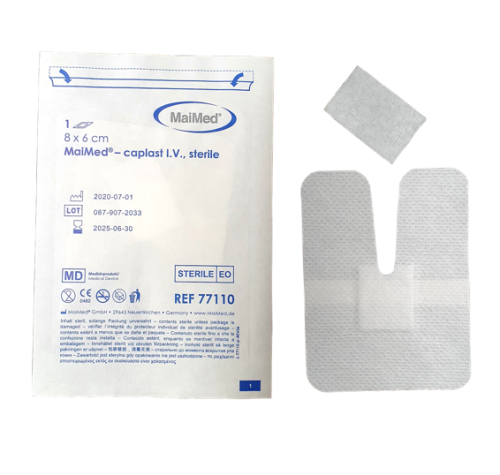 Plaster jałowy do mocowania kaniul  8 cm x 6 cm Caplast I.V.  1 sztuka