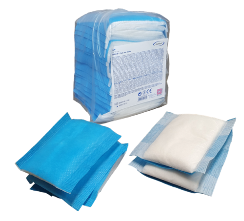 Kompresy chłonne niejałowe 10 cm x 10 cm PAD  25 sztuk Maimed