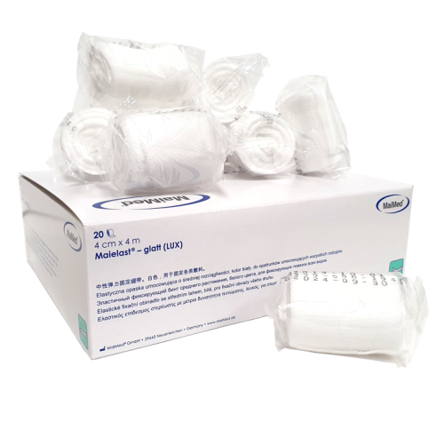Elastyczne opaski mocujące 4 cm x 4  m bandaż  20 sztuk Glatt Lux Maimed