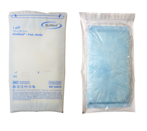 Jałowy kompres chłonny 10 cm x 20 cm PAD  Maimed 1 sztuka