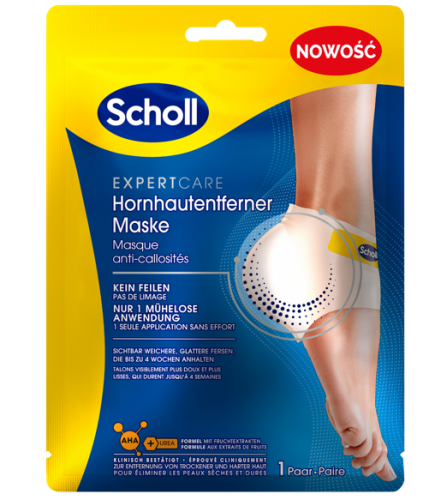 Scholl złuszczające napiętki maska z kwasami AHA 1 para