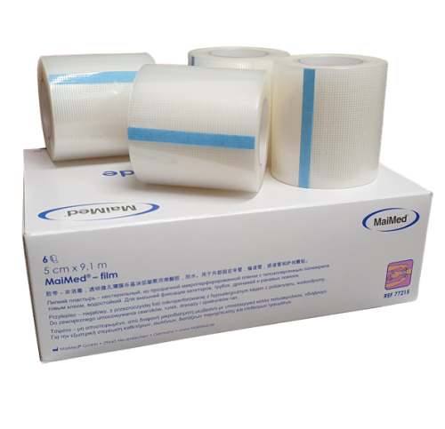 Przylepce wodoodporne foliowe  5 cm x  9,1 m Film 6 sztuk Maimed