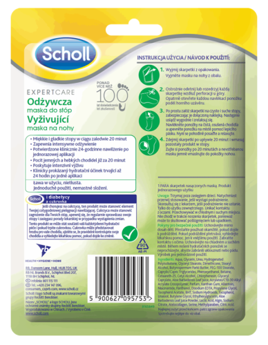 Scholl Pedi Mask Aloes tył opakowania.png
