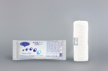 Opaska elastyczna uciskowa z zapinką 8 cm x 4 m Biomar  1 sztuka