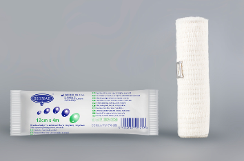 Opaska elastyczna uciskowa z zapinką 12 cm x 4 m Biomar  1 sztuka
