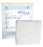 Kompres jałowy  z gazy  7,5 cm x 7,5 cm 8 warstw 17 nitek  1 sztuka MK Maimed