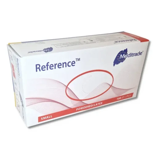 Rękawice latex pudrowane S-Meditrade .webp