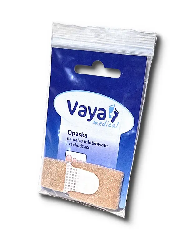 Opaska na palce zachodzące w opakowaniu